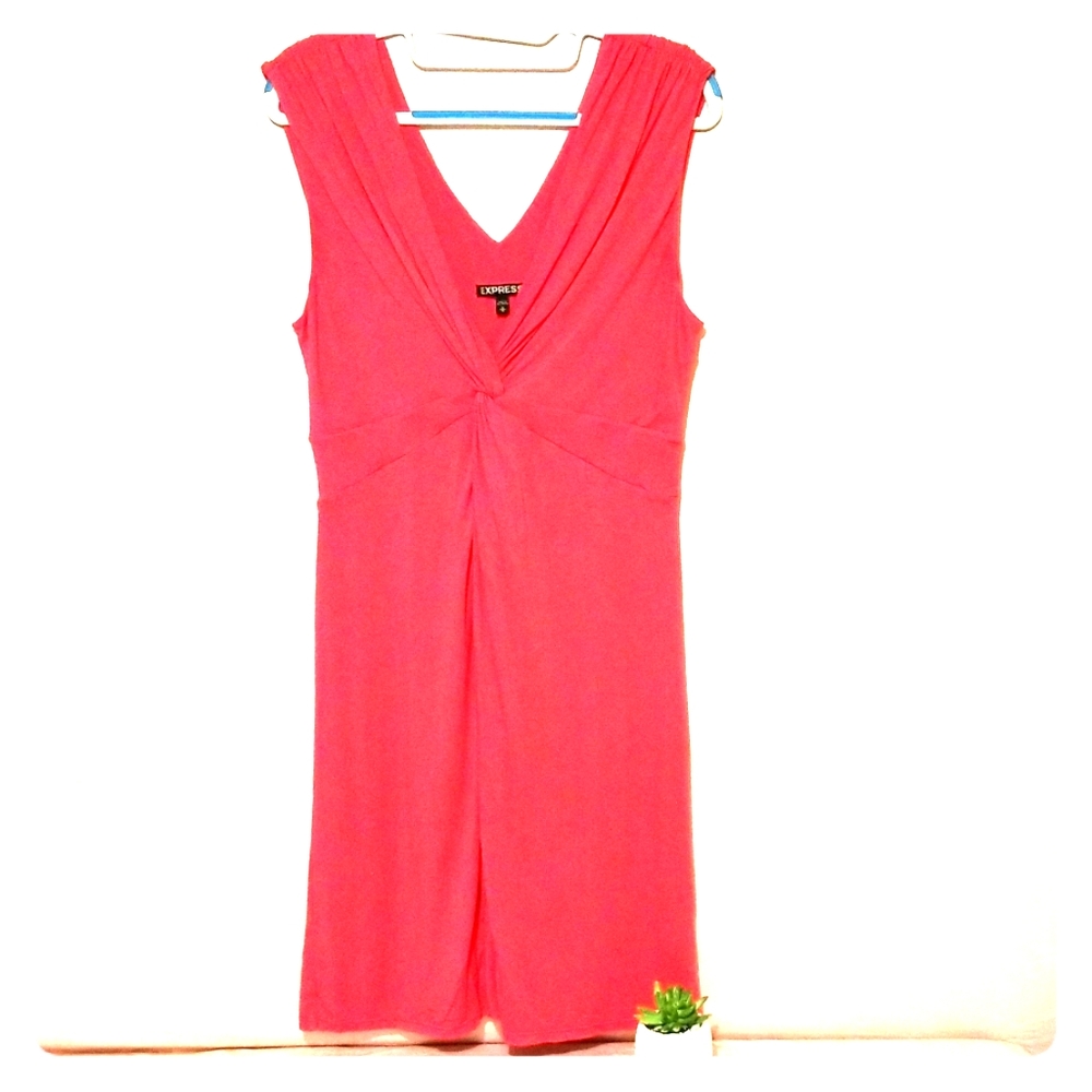 Express Pink Evening Midi Dress